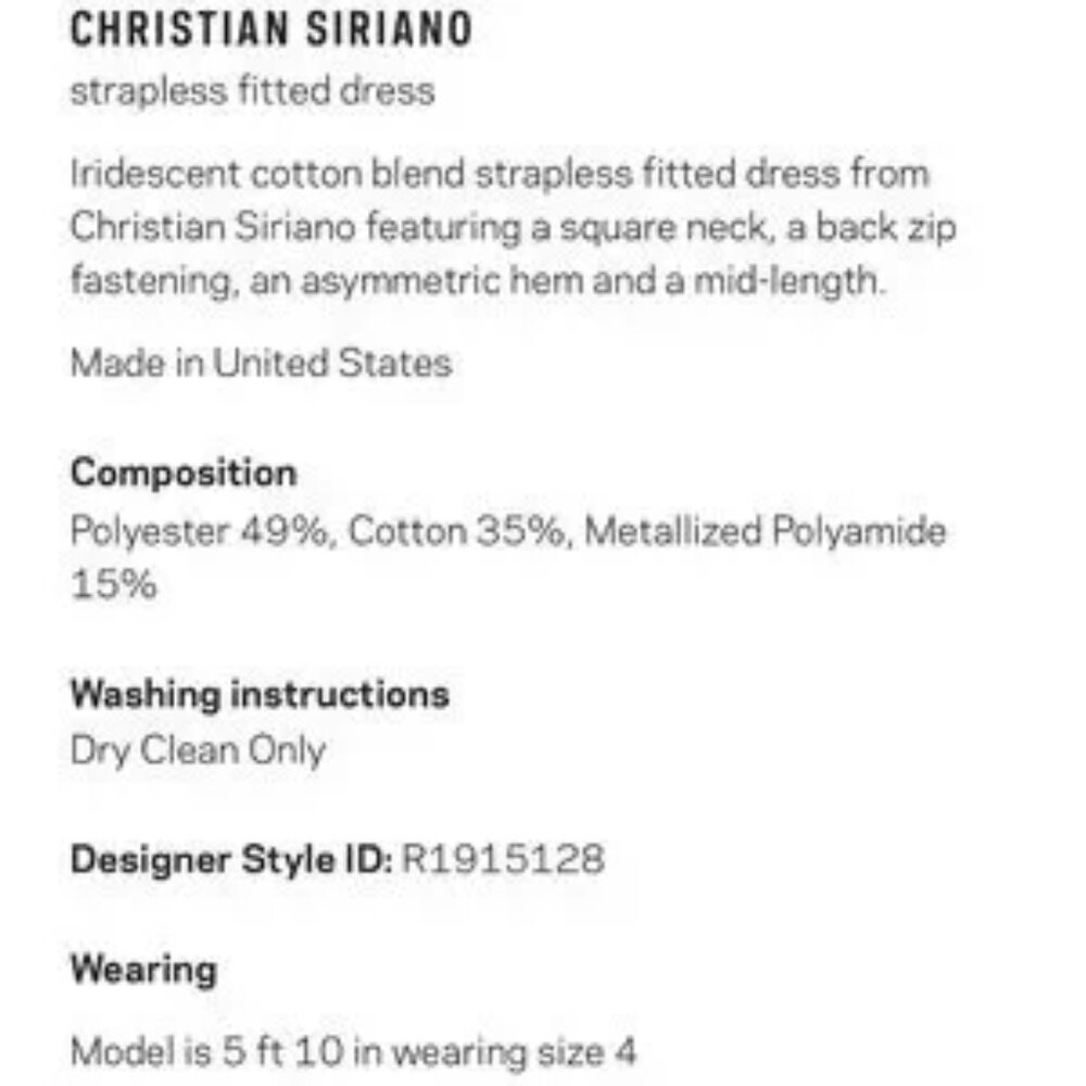 $1650 CHRISTIAN SIRIANO*Most Glamorous Dress**US 4 - Picture 3 of 6
